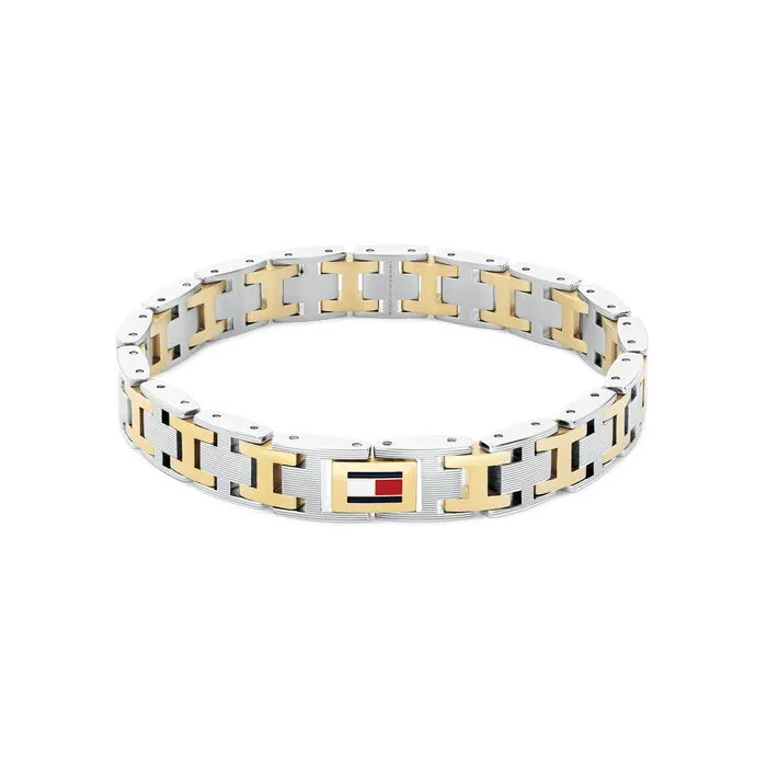 Tommy Hilfiger H-Link Armband TJ2790683 Staal Bicolor 19cm