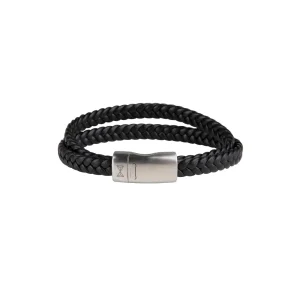 Aze Jewels Double Flat String Black Armband 21 cm AZ-BL008-A-210