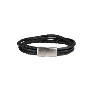 Aze Jewels Iron Four String Black Armband 19,5 cm AZ-BL003-A-195