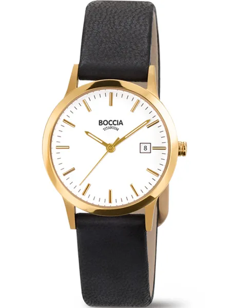 Boccia 3180-05 horloge dames titanium Verguld
