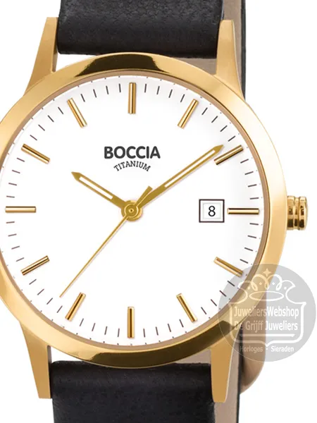 Boccia 3180-05 horloge dames titanium Verguld - Afbeelding 3