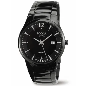 Boccia 3572-02 horloge heren titanium zwart