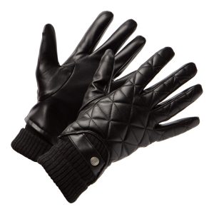 Logan (Eco-Leder) – Deze Zwarte Vegan Leren Handschoenen voor Heren met Warme Voering & Touchscreen Functie