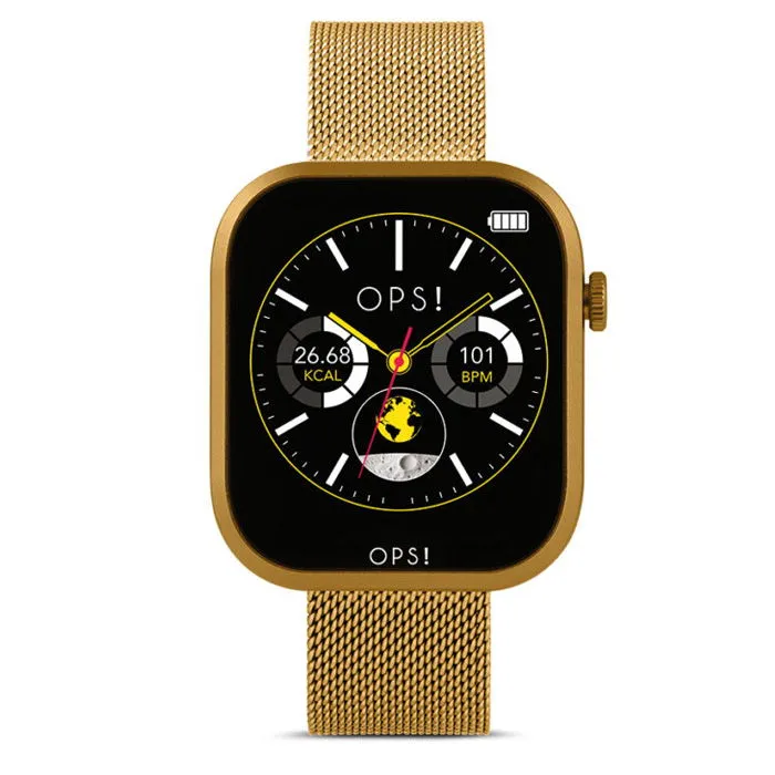 OPS! SMARTWATCH OPSSW-61 Call Pro Amoled Mesh Goldplated - Afbeelding 2