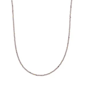Sparkling Jewels Beaded Necklace 2mm Smoky Quartz NLK04G-G23 42cm+2cm