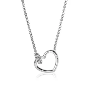 Zinzi Collier ZIC1755 Hart Zilver Zirconia