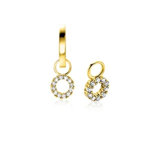Zinzi Gold ZGCH536 Oorbedels Goud Zirconia Cirkel